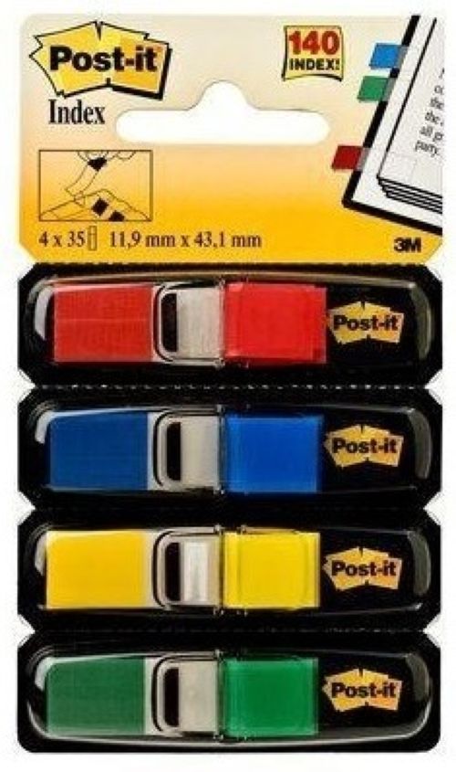  Blister indices adhesivos en zigzag 683-4 colores: rojo, azul, verde, amarillo 