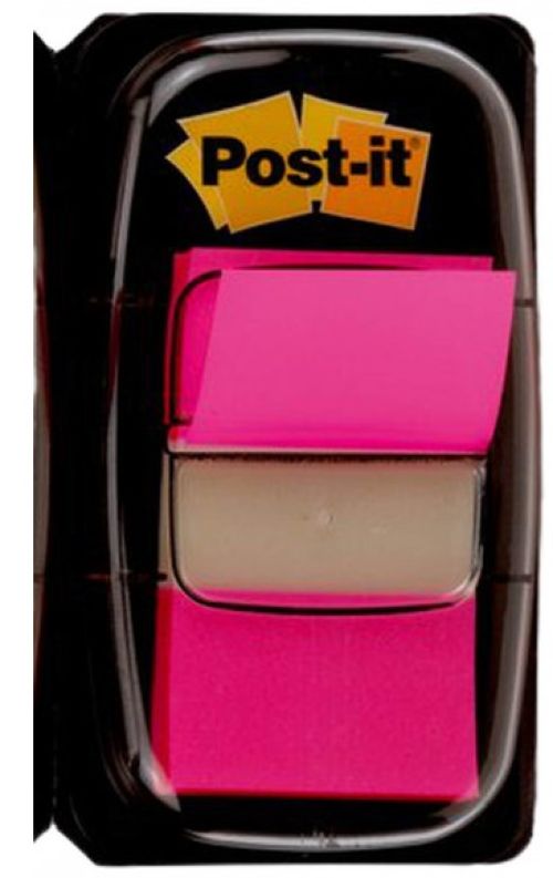  Indices autoadhesivos en zigzag 680-21 color rosa 25,4x43,2 mm. 