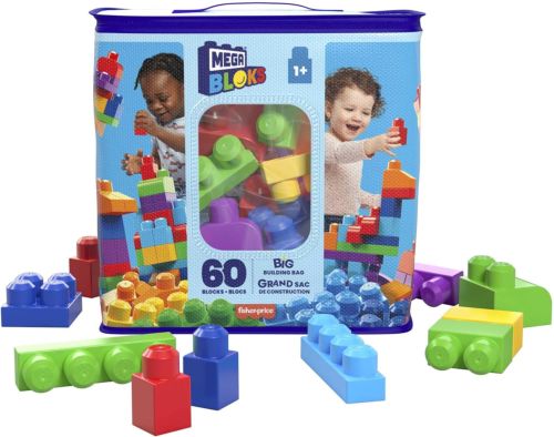 BOLSA DE CONSTRUCCION 60 BLOQUES AZUL MEGA BLOCKS