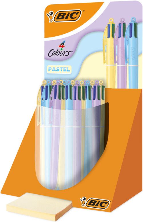 Exp 30 boligrafo 4 colores cuerpo color pastel punta 1mm