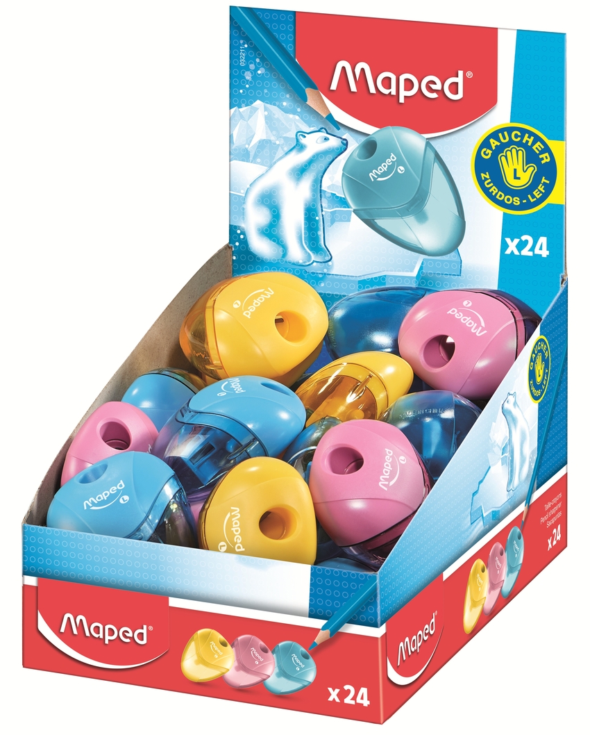  C/24 afilalapices i-gloo zurdos surtidos maped 