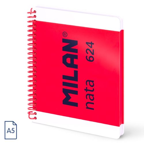 Blocs Milan 160pg 90g quadres 5mm VERMELL