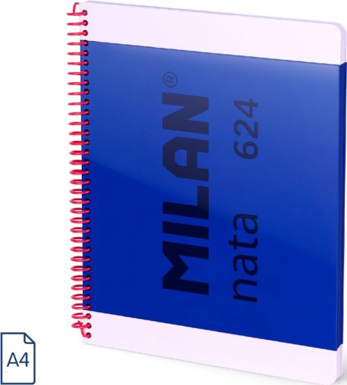 Blocs Milan 160pg 90g quadres 5mm BLAU espiral plastic