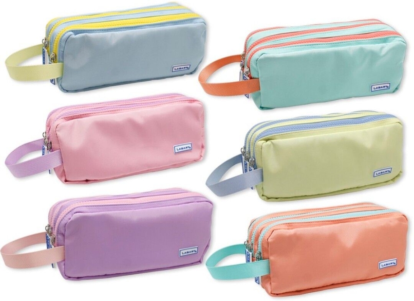  PAQ/12 PORTATODO TRIPLE 21X10X8 CM SOFT CON ASA COLOR PASTE 