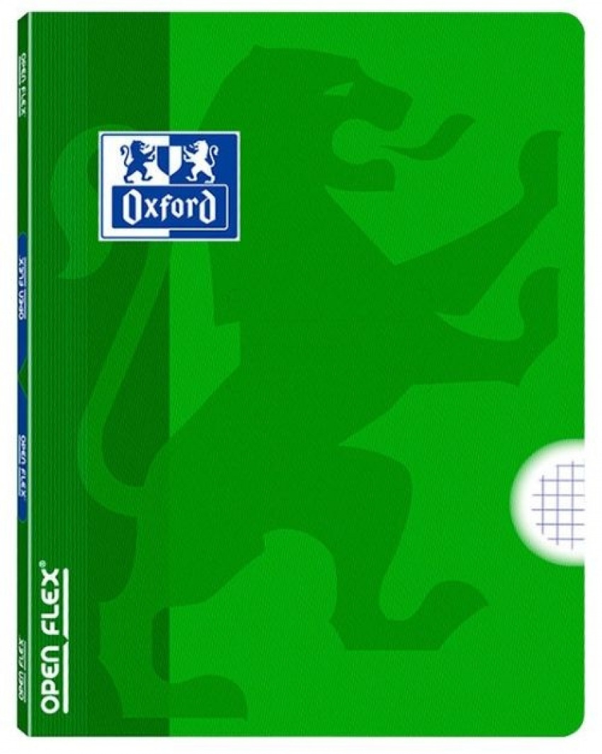 Paq/10 libreta openflex a4 48h 90g cuad 4x4 c/m verde tapa plastico oxford