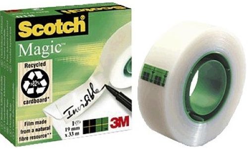 Pack 12 rollos cinta magica invisible Scotch 33mx12mm 