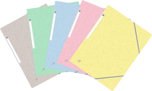 Paq/10 carpeta carton gomas y solapas A4+ colores tendencia