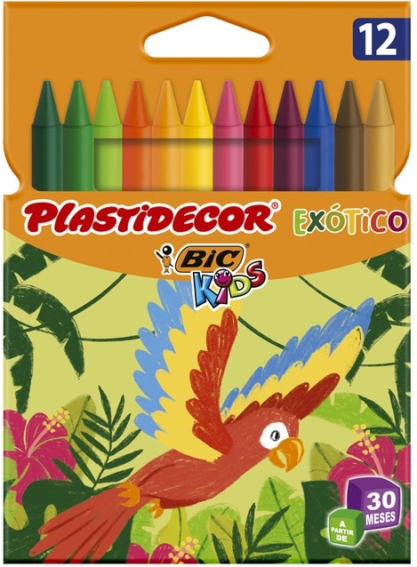 ESTUCHE 12 CERAS PLASTIDECOR COLOR EXOTICO