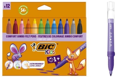 ESTUCHE 12 ROTULADORES BIC KID COMFORT JUMBO