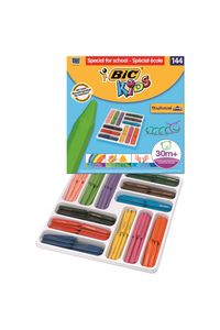  CAJA 144 CERAS PLASTIDECOR PEQUES BIC COLORES SURTIDOS 