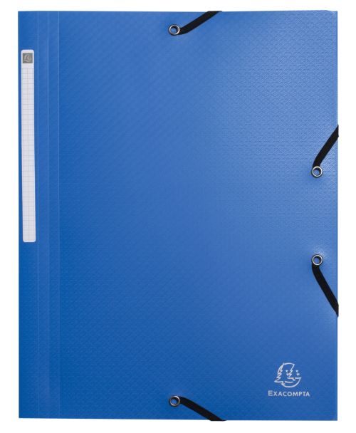  C/50 carpeta a4 gomas y solapas pp opak reciciclada color azul 