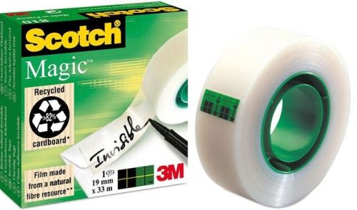 PACK 6 ROLLOS CINTA ADHESIVA SCOTCH MAGIC 33MX19MM