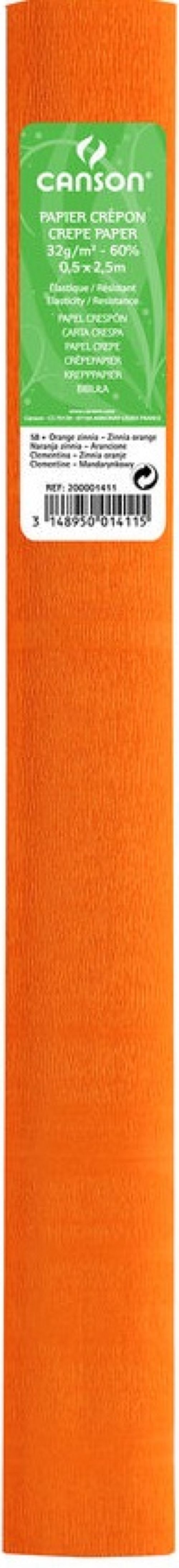 ROLLO CONTINUO PAPEL CRESPON 50X250CM MANDARINA 30G