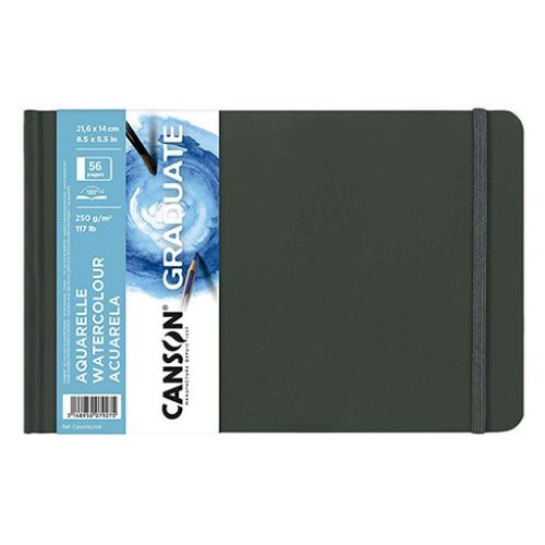 Cuaderno canson graduate acuarela 21,6x27,9 28h 250g grano fino