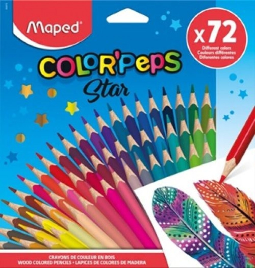  Estuche 72 lapices de colores color'peps star maped 