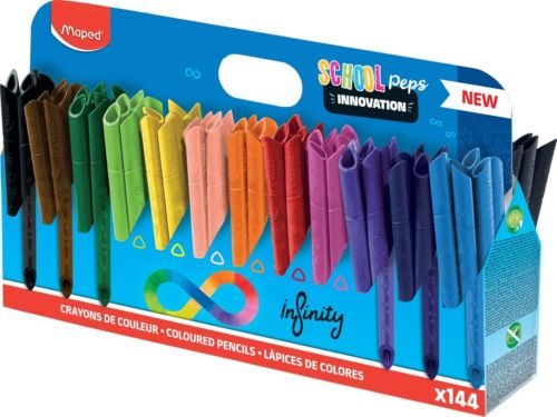 Estuche 144 lapices de colores infinity school pack