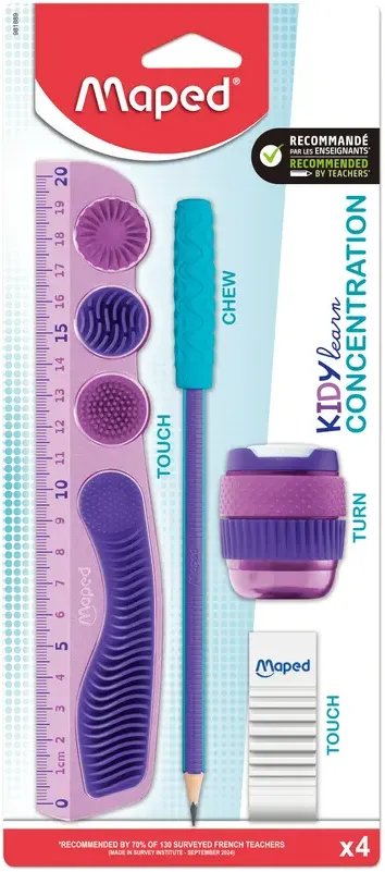  SET DIBUJO 4 PIEZAS KIDY LEARN ROSA 