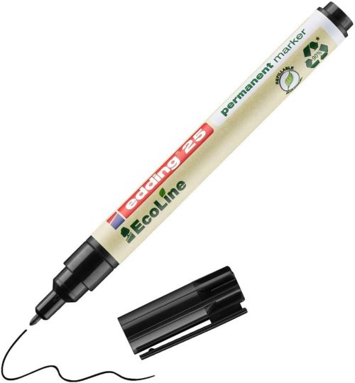  C/10 ROTULADOR EDDING ECOLINE E25 NEGRO MARCADOR PERMANENTE 