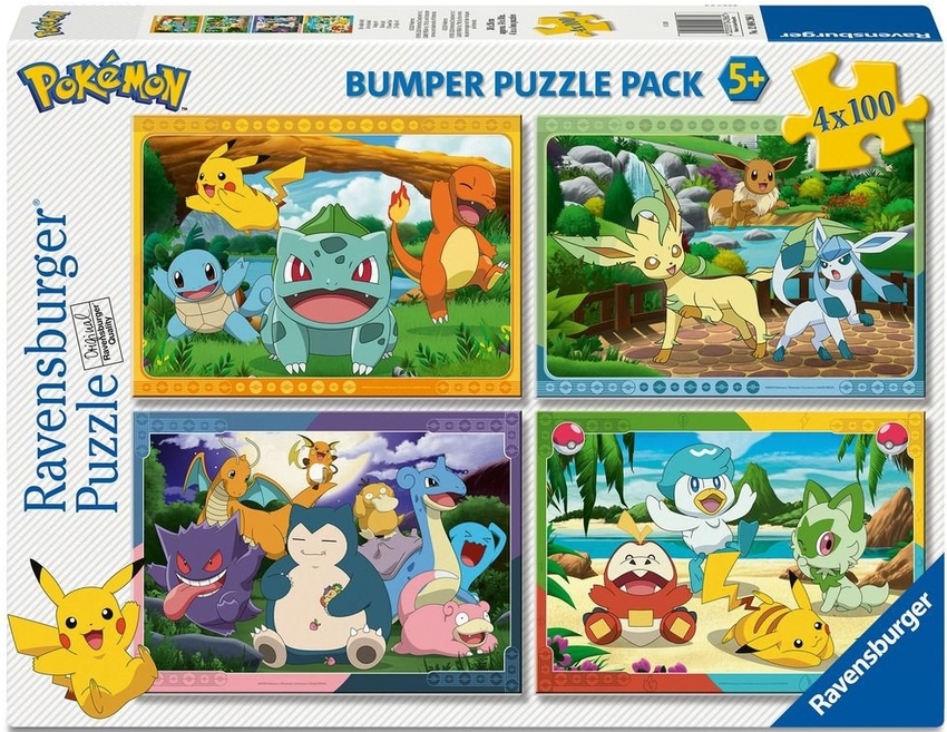  PUZZLE 2D POKEMON 4X100 PIEZAS 
