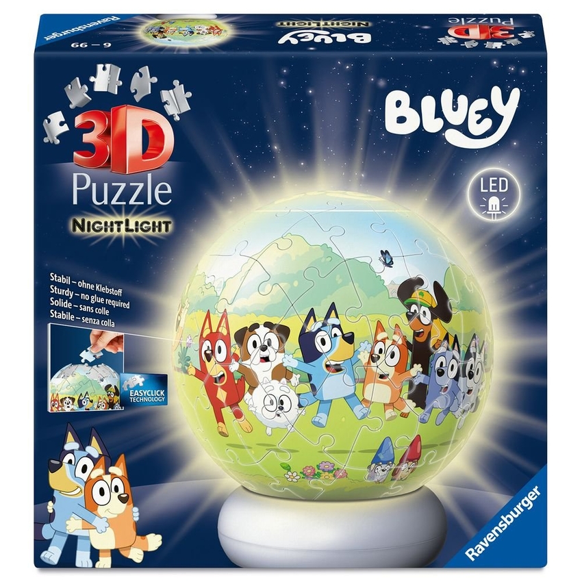  PUZZLE 3D PUZZLE BALL NIGHTLIGHT BLUEY 