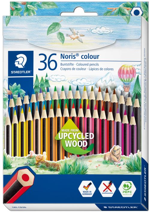 ESTUCHE 36 LAPICES NORIS COLOUR 185 COLORES SURTIDOS 