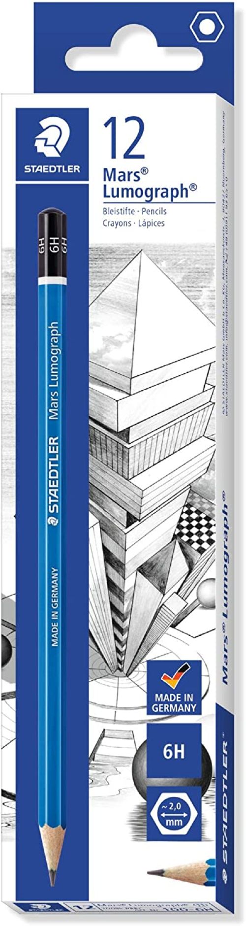  C/12 LAPIZ DE GRAFITO MARS LUMOGRAPH 100 6H 