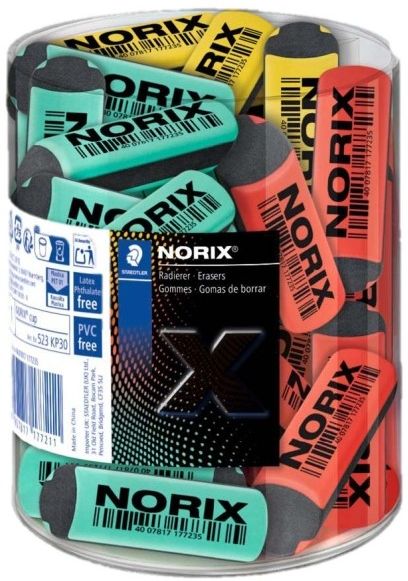  Exp 30 gomas de borrar norix diseño negro 