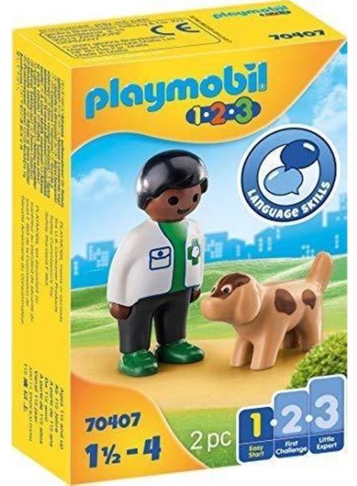 VETERINARIO CON PERRO PLAYMOBIL