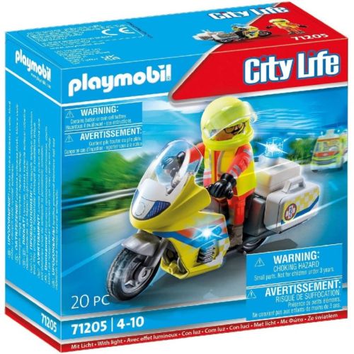 MOTO DE EMERGENCIAS CON LUZ INTERMITENTE PLAYMOBIL