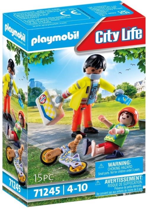 PARAMEDICO CON PACIENTE PLAYMOBIL