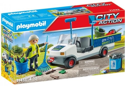 LIMPIEZA URBANA CON COCHE ELECTRICO PLAYMOBIL