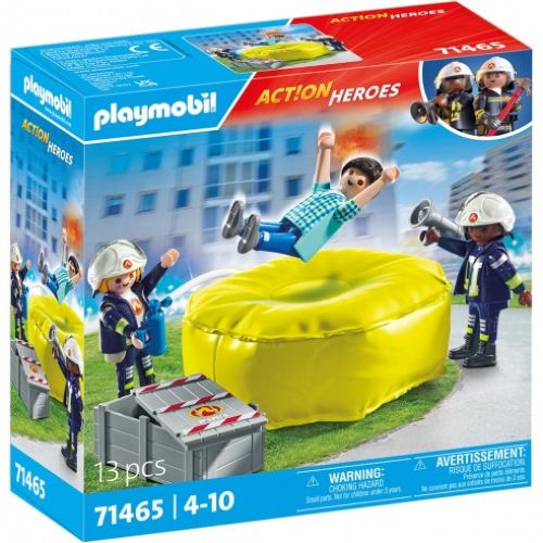 BOMBEROS CON COLCHONETA PLAYMOBIL