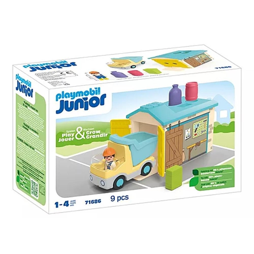 CAMION DE OBRAS CON GARAJE PLAYMOBIL JUNIOR