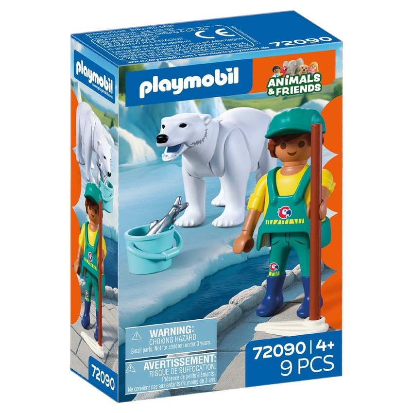  ZOO OSO POLAR Y CUIDADOR PLAYMOBIL 