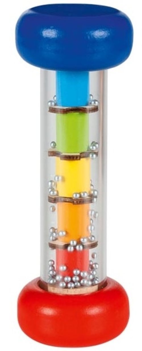  PALO DE LLUVIA 12CM MADERA PLASTICO Y BOLITAS DE ACERO 