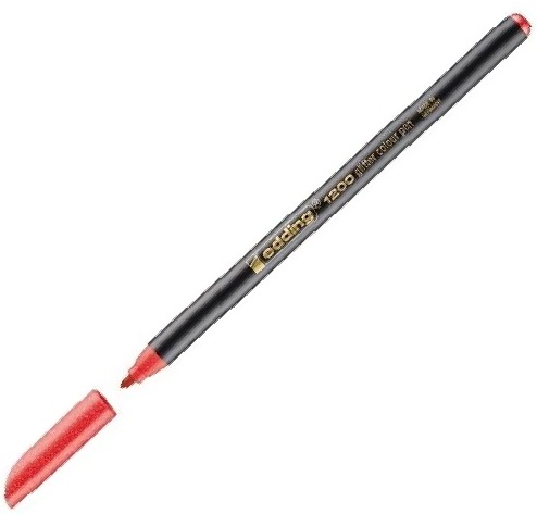  C/10 rotulador edding 1200 glitter rojo 01 punta de fibra 