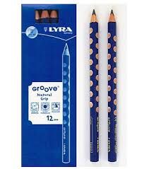 diámetro 10 mm Lyra Groove Triple Estuche con 12 lápices de colores y mina 