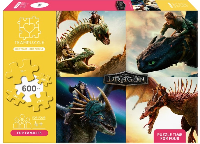  COMO ENTRENAR A TU DRAGON TEAMPUZZLE  70-110-160-260 PIEZAS 