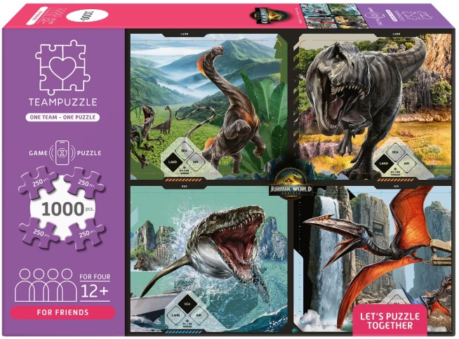  JURASSIC WORLD TEAMPUZZLE FOR FRIENDS 250-250-250-250 PZS 