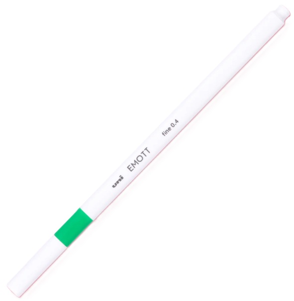  C/10 rotulador uni emott punta fina 0,4mm color verde nº6 