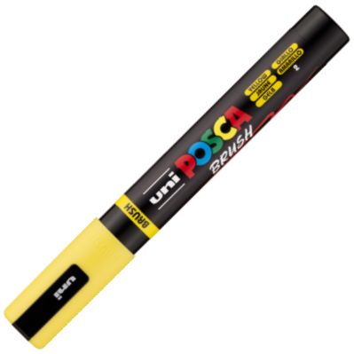  MARCADOR UNI-POSCA BRUSH PUNTA 1-4MM PC-5BR COLOR AMARILLO 