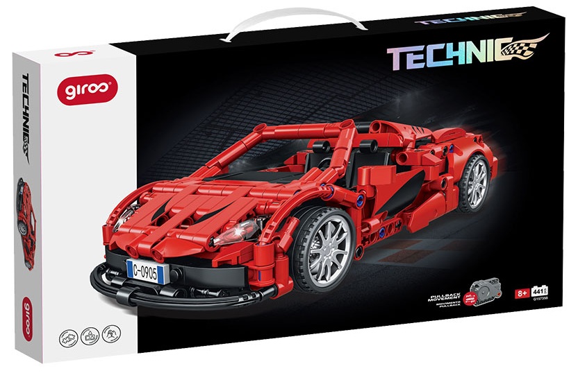  COCHE DE CARRERAS TECHNIC CON PULLBACK ROJO 