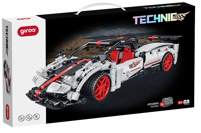  COCHE DE CARRERAS TECHNIC CON PULLBACK BLANCO 