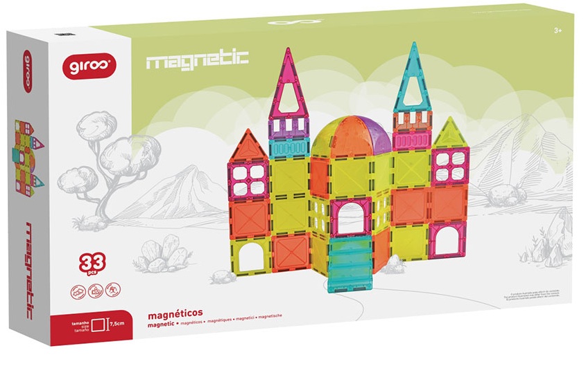  JUEGO MAGNETICO FORMAS 33 PIEZAS 