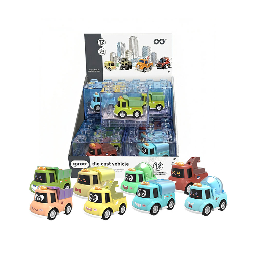  EXP 12 VEHICULOS PULL BACK DE ENCAJE MODELOS SURTIDOS 