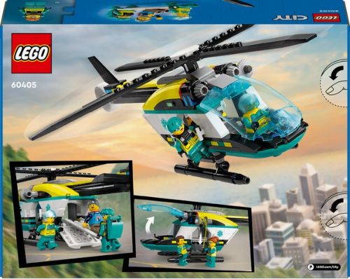 HELICOPTERO DE RESCATE PARA EMERGENCIAS LEGO