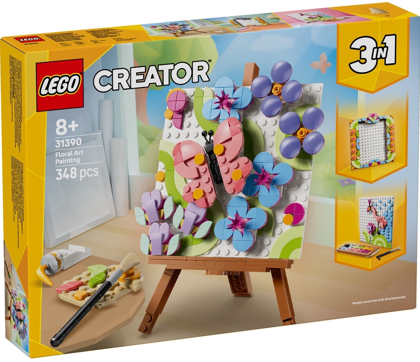  PINTURA DECORATIVA DE ARTE FLORAL LEGO CREATOR 3 EN 1 