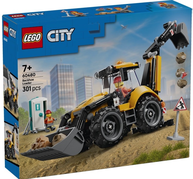  CARGADORA RETROEXCAVADORA AMARILLA LEGO CITY 