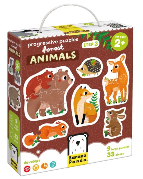 PROGRESSIVE PUZLE FOREST ANIMALS +2 AÑOS