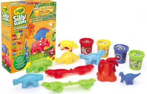 Set accesorios dinosaurios + pasta de modelar perfumada crayola
